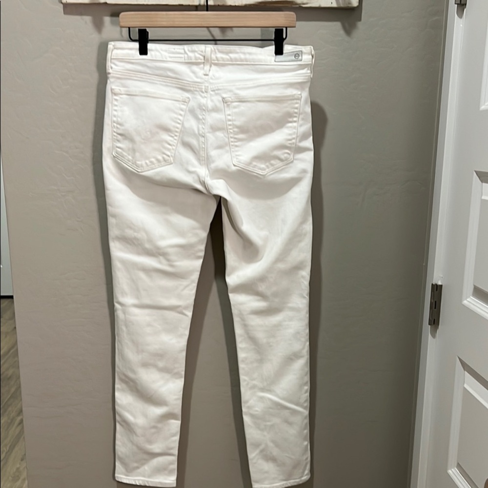 AG Adriano Goldschmidt Vintage White Jeans Prima Mid-Rise Cigarette Slim Skinny - Picture 5 of 15